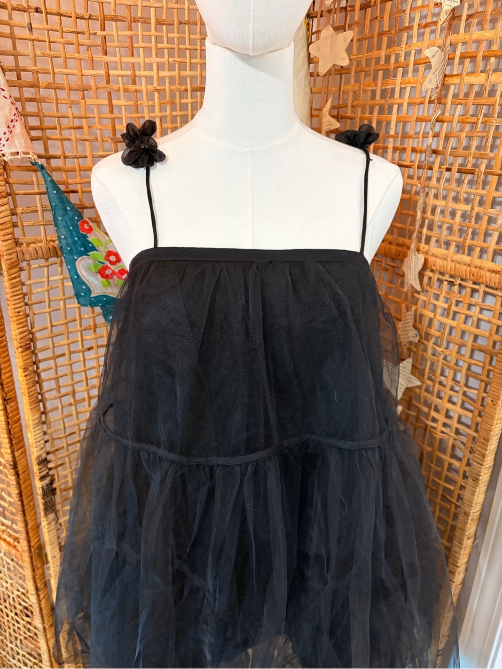 Sister Jane Black Layered Tulle Dress with Branded Tag